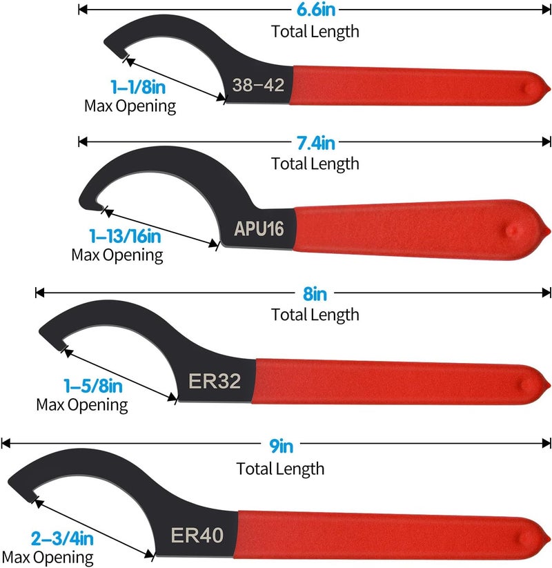 Mdvora Coilover Spanner Wrench Set, 4pcs, Alloy Steel, Rubber - Image 3